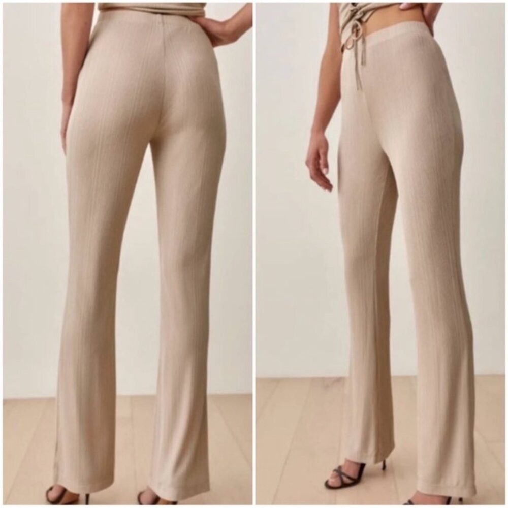 Reformation Whitney Ribbed Pants Size M